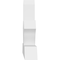Ekena Millwork Richland Architectural Grade PVC Gable Bracket, 48"W x 20"H x 4"D x 4"F, 10/12 Pitch GBP048X20X0404RIC00 - alternate 3